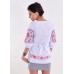 Embroidered blouse "Priority" red